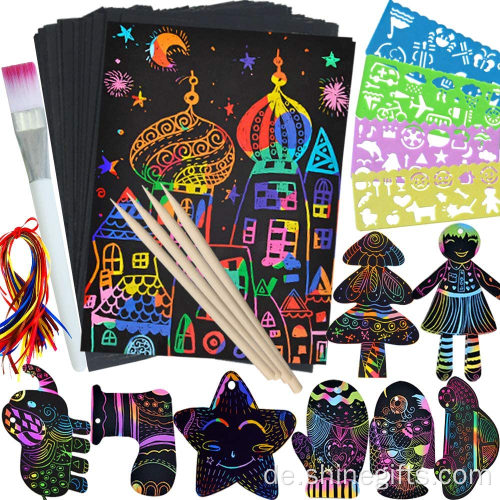 Kinder Scratch Paper Art Set für Kinder